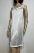 Original VINTAGE NYLON Unterkleid Nachthemd SÜDTRIKOT 48 XL weiß Top