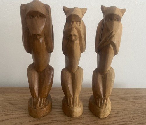 Vintage teak handgeschnitzte - vintage,