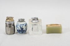 Q15L36- 4x Feuerzeug aus Glas Metall Naturstein Keramik ua gemarkt Ibelo