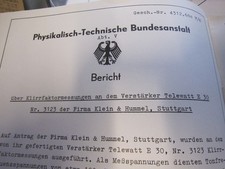 Telewatt Klein u Hummel  Verstärker Unterlagen ,  für E 30   und Einsteckeinheit