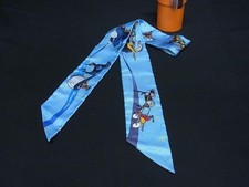 HERMES SPACE DERBY Twilly Silk