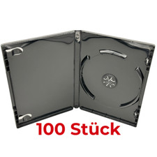 100 DVD Leerhüllen Hüllen Box Case 14mm mit Cover schwarz für 1 CD / DVD / BD
