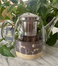 Wilmax England Teekanne Kaffeekanne 1,45 L Thermo Glass Tea Pot Neu