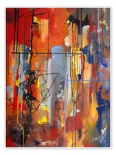 Poster regen abstrakt - poster,