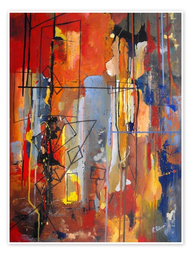 Poster regen abstrakt ruth - poster,