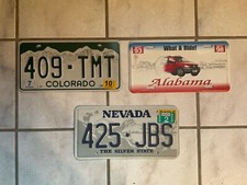  Biete 3 Amerikanische Kennzeichen an Alabama,Nervada und Coloradp