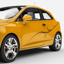 2x Seitendekor filigrane Linien Abstrakt Auto Aufkleber Seitenstreifen #1108