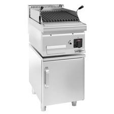 GGM Gastro Gas Lavasteingrill - 7 kW - Grillrost neigbar - inkl. Unterbau mit 1