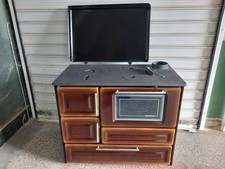 Holzofen Kaminofen Küchenofen Herd  Pizzaofen  7,9kw Gusseisenplatte Klasse A+