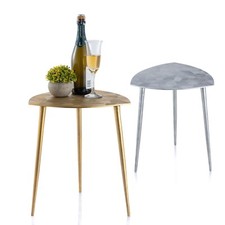 Beistelltisch Metall Dekotisch Alster 40x45x40 cm dreieckig klass. Design Alumin