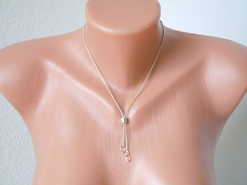 Kette collier glas tropfen - glas,