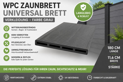 Wpc zaunbrett universal - zaunbrett,
