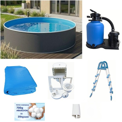 Stahlwandpool set graphit 60 - set, 3,60