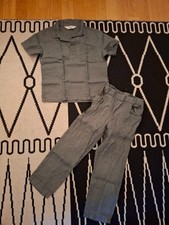 NEUW. H&M Leinen-Zweiteiler 110/116/122 Hemd Hose chino anzug öko waldorf zar
