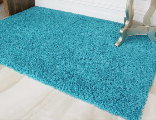 Uni türkis blau teppiche - blau,