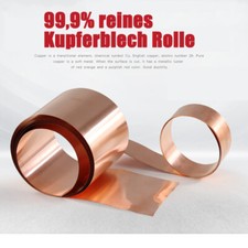 99,9% reines Kupferblech Rolle Metallfolie Platte Streifen 10mm-120mm breit