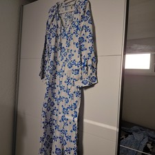 Damen-Sommerkleid Blau Weiß