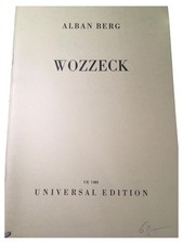 Alban Berg Wozzeck Oper Partitur Noten Universal Edition Taschenbuch
