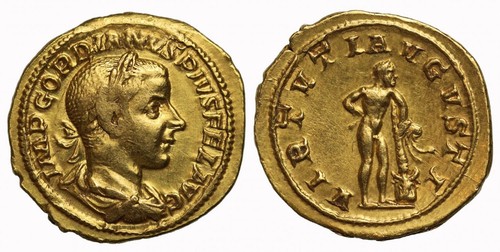 Gordian iii gold - iii,, rom