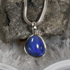 Schwarz Opal Anhänger, 925
