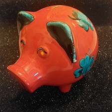 XXL Sparschwein 27 cm hoch Spardose Riesen Glücksschwein Keramik