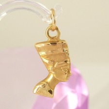 Kleiner Anhänger Nofretete  750 Gelbgold 18K ohne Besatz