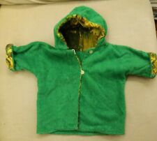 Puppen Bademantel mit Kapuze Langärmelig grün