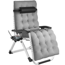 Sonnenliege Cloud klappbar, stufenlos verstellbar  Sonnenliege hellgrau B-Ware