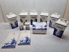 RAR Konvolut (11) "Staffel" Dekor "Oder" Vorratsdosen Brettchen Zwiebel Delfts