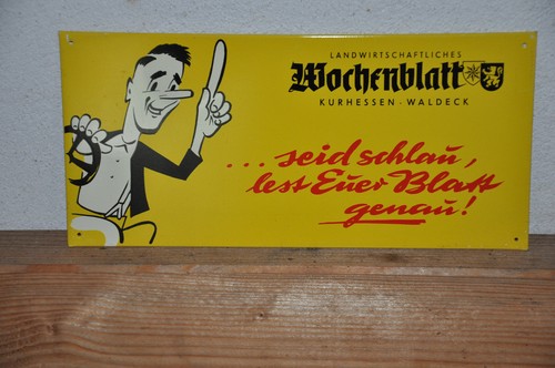 Altes blechschild 50er - blechschild, j