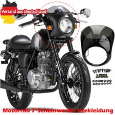 7"Motorrad Scheinwerfer Verkleidung Lampenmaske Für Cafe Racer Universal Schwarz