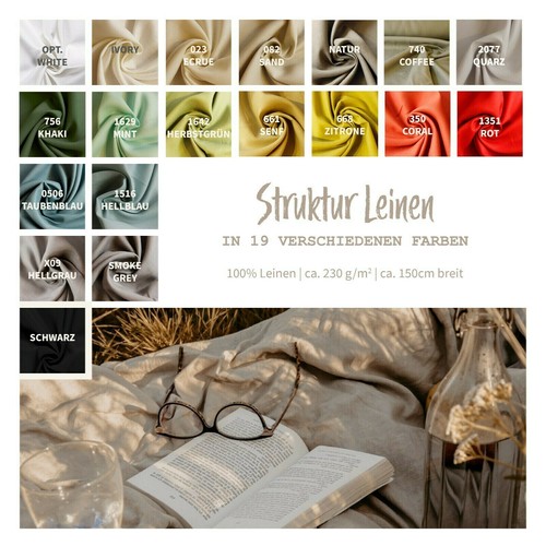 Leinen meterware 100 - meterware, 100%