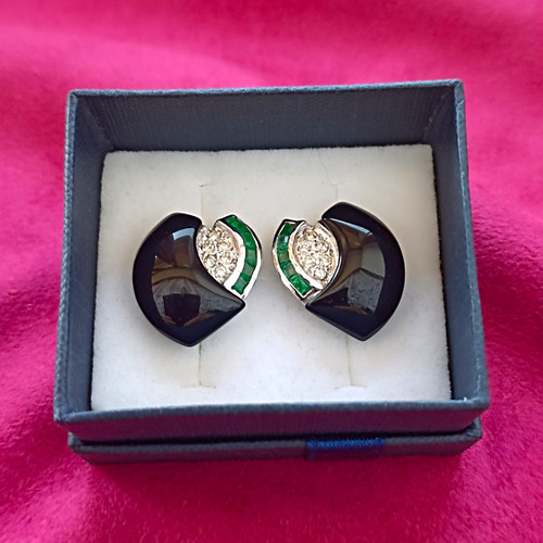 585 weißgold ohrstecker mit - 585,