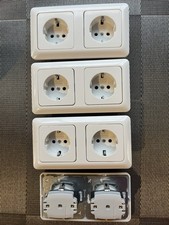 Steckdose Berker Modul 2 polarweiss. Zwei Steckdosen komplett mit Rahmen