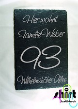 Schiefertafel Namensschild Türschild Klingelschild Name Schiefer Haustürschild