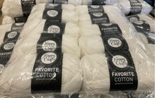 10 x 50 g (500 g) Häkelgarn Strickgarn 100% Baumwolle weiß Garn Wolle