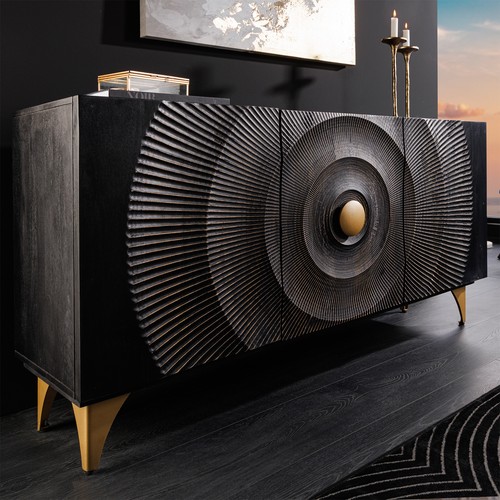 Massivholz sideboard golden - massivholz,