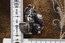 Charivari Anhänger Taschenuhr 835er Silber seltener Wolpertinger Rautenschild