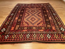 6286 Schöner handgewebter Designer Kelim Kilim 240x197 Orientteppich Tappeto