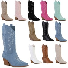 Damen Stiefel Cowboystiefel