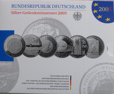 Deutschland 6x10 Euro-PP-Gedenkmünzenset 2005-Silber
