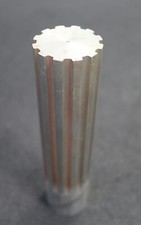 Aluminium Zahnwelle L-12 Profil: L Gesamtlänge verzahnt 110mm - 12 Zähne