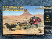 Andrea Miniatures, Nr. S4S06: Bausatz der alten Westkutsche, Maßstab 1:32.
