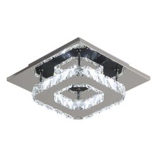 LED Deckenleuchte Kristall Deckenlampe Quadratisch Kronleuchter Wohnzimmer Lampe