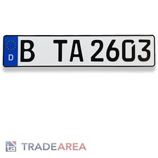 1 Kfz Kennzeichen 520x110mm Nummernschild Autokennzeichen mit DHL-Versand
