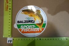 Alter Aufkleber Sport Angeln Angelrute Angelrolle BALZER Sportfischer