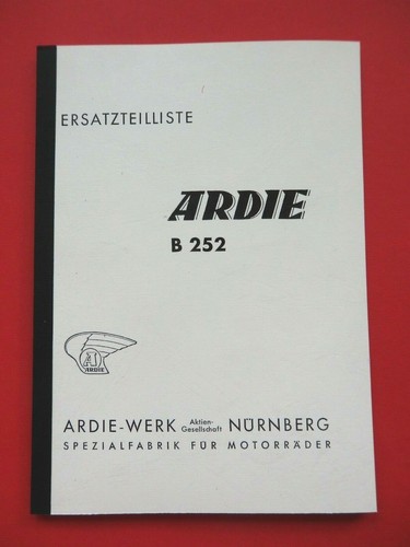 Ardie b252 ersatzteilliste - b252,