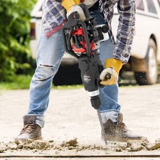 3-in-1 Benzin Abbruch Hammer Vorschlaghammer Profi Set Beton Ziegeln Steinen Bau