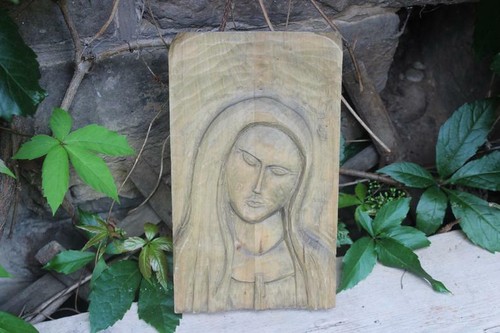 Madonna marienbild holz relief - madonna,