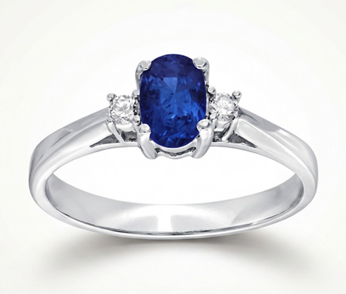 Natürlicher blauer saphir - natürlicher,